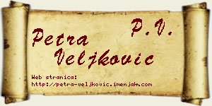 Petra Veljković vizit kartica
